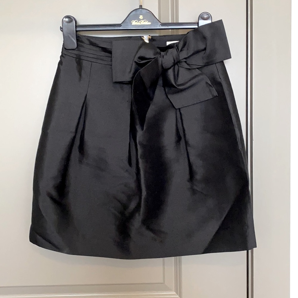 Kate spade black satin skirt